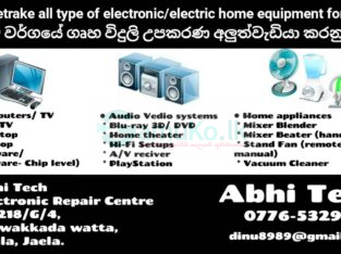We undetrake all type of electronic/electric home