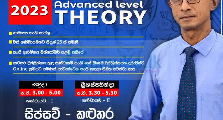 Business Studies A/L 2023 – Theory Classes