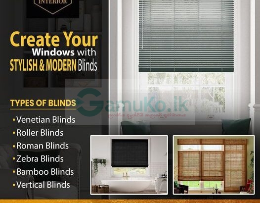 Create your windows with stylish & Modern blinds